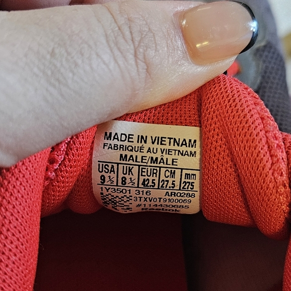 Reebok Red and Gray Athletic Shoes - Picture 5 of 5